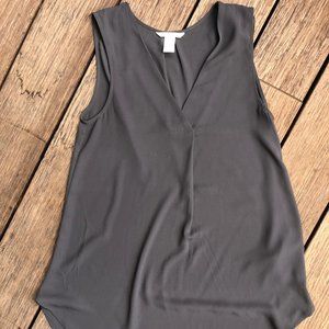 SALE! H&M Gray Drapy Crepped V-neck Blouse